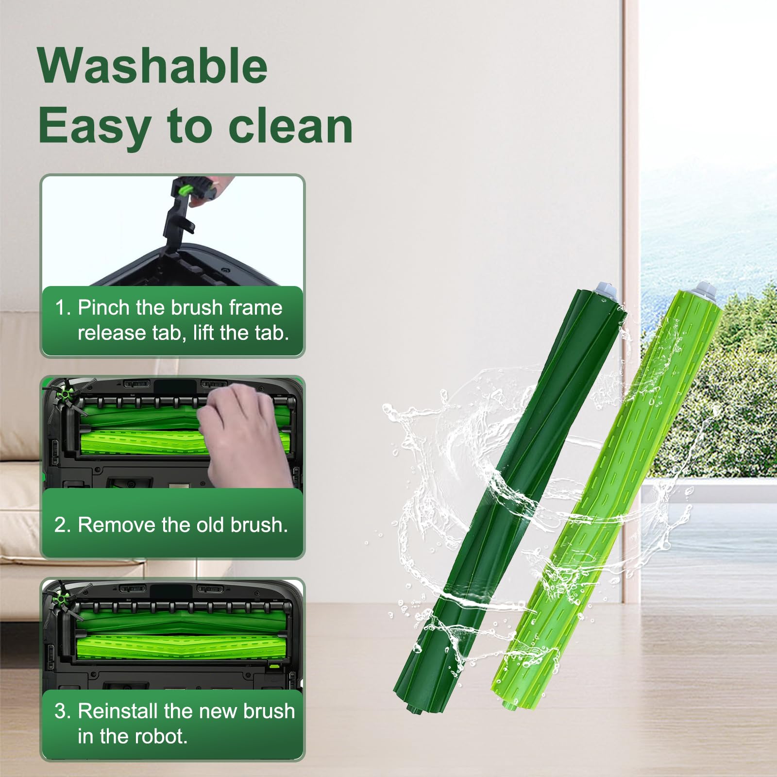 Amazon.com: Chrostion 4 Set s9 Main Rubber Brush Replacement